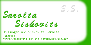 sarolta siskovits business card